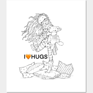 I love Hugs Posters and Art